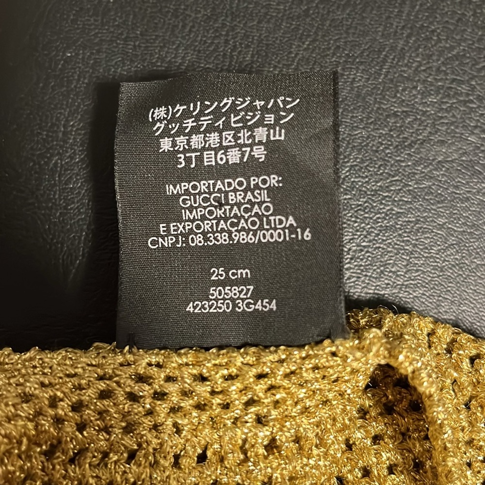 Gucci beret knit hat metallic and gold size small - Picture 6 of 6